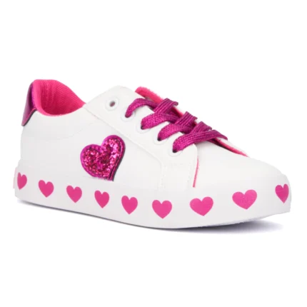 Olivia Miller Girl's Heart Outsole Low Top Sneakers