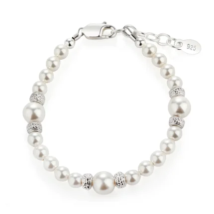 Girls Sterling Silver Pearl Baby & Children's Bracelet