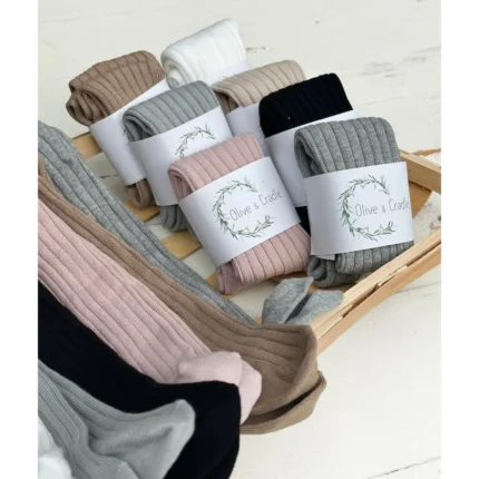 Ribbed Tights Stockings