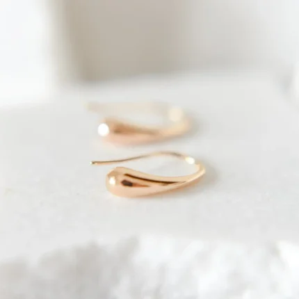 Aspen Teardrop Hoops 18k Gold Plated Earrings- Non Tarnish