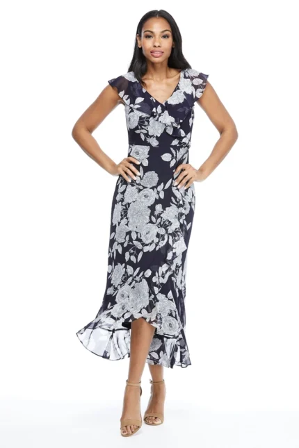 Ruffle Wrap Maxi Dress